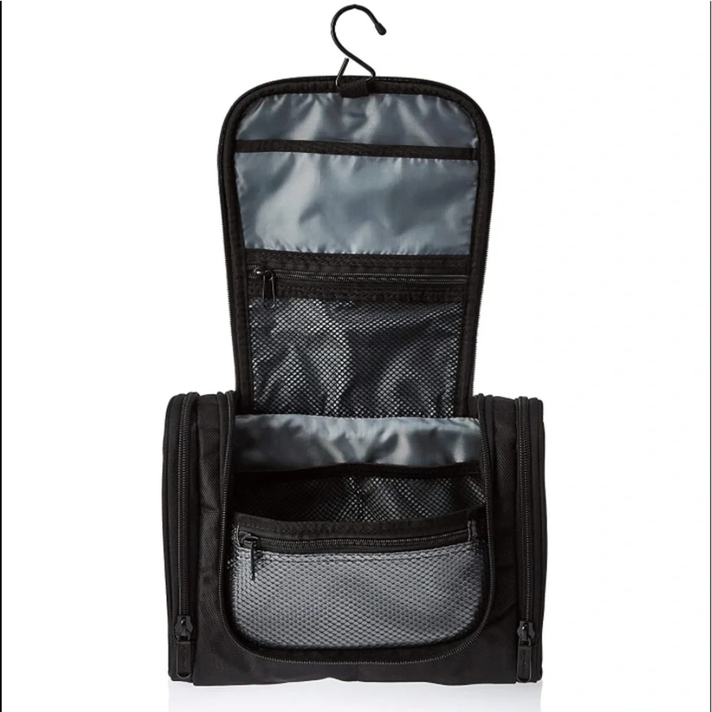 amazon travel hanging toiletry bag Small for Men and Women, Portable Hanging Organizer for Travel-Sized Shower Dopp Kit, Makeup Accessories, Waterproof Toiletries Organizer with 3 Compartments for Outdoor LARGE FOLDABLE TOILETRY BAG Hanging Toiletry Bags: The Amazon